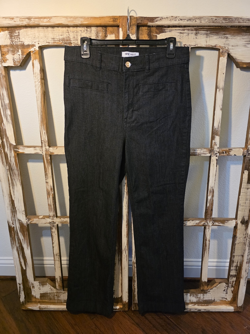 Nine West Black Straight-Leg Denim Jeans